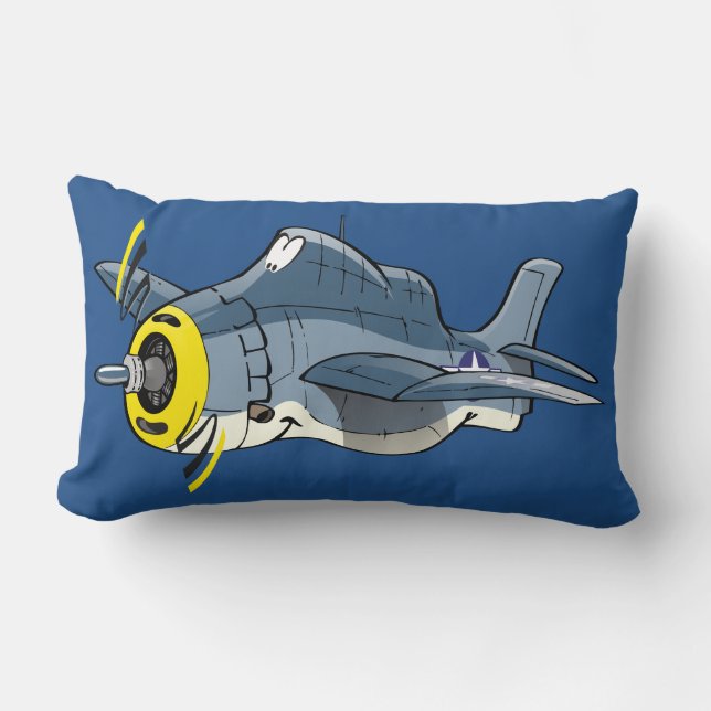 Cartoon Grumman Avenger Flugzeug Lendenkissen (Vorderseite)