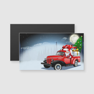 Cartoon Gruß Weihnachtskarte Magnetkarte