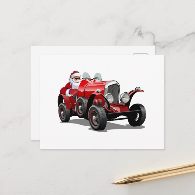 Cartoon Gruß Weihnachtskarte Postkarte (Vorderseite/Rückseite Beispiel)