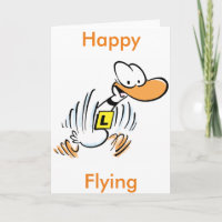 Cartoon-Grußkarte für Luftfahrt-Duck