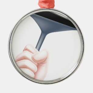 Cartoon-Gummiwalze-Hand Silbernes Ornament