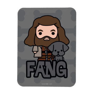 Cartoon Hagrid und Fang Character Art Magnet