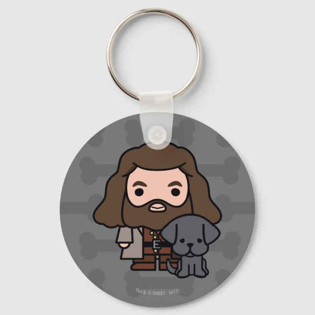 Cartoon Hagrid und Fang Character Art Schlüsselanhänger (Vorderseite)