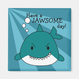 Cartoon-Hai Jawsome-Tag Magnet