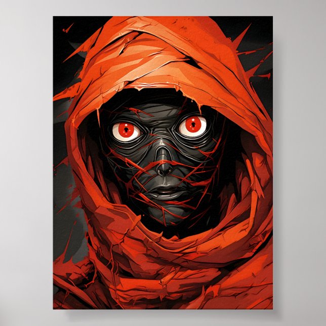 Cartoon Halloween, Cremey, Ägyptische Mummy Poster (Vorne)