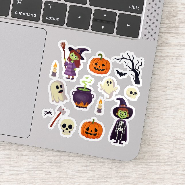 Cartoon Halloween Sticker Collection (Detail)