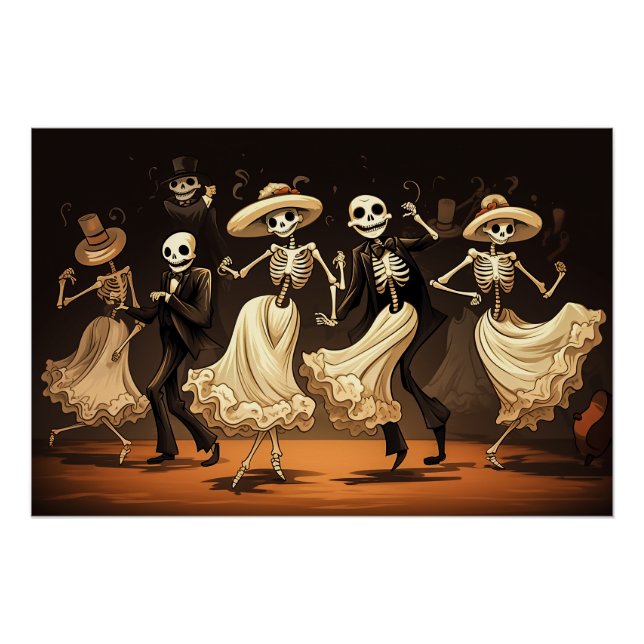 Cartoon Halloween Swing Dance Poster (Vorderseite)