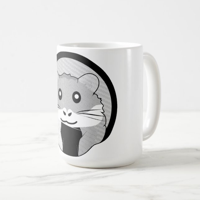 Cartoon Hamster Scarfed Joy Kaffeetasse (VorderseiteRechts)