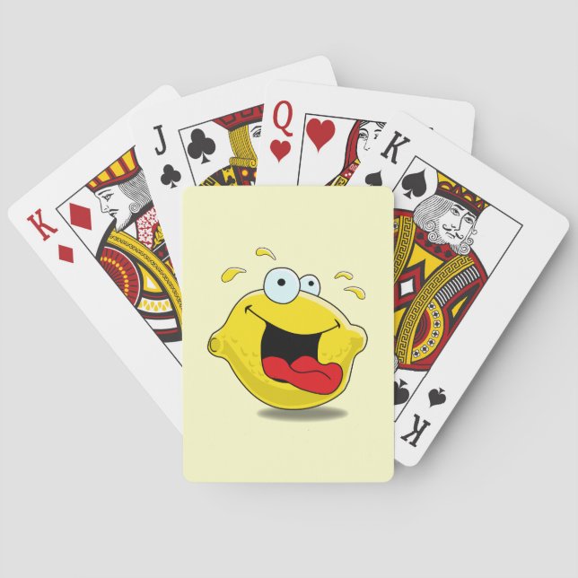 Cartoon Happy Lemon Spielkarten (Rückseite)