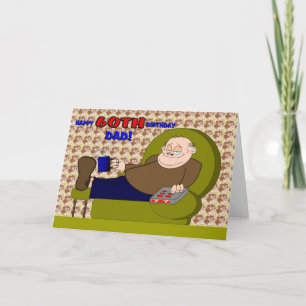 Cartoon Happy Sixtieth Birthday Vater Card Karte