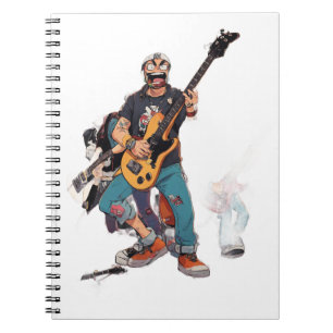 Cartoon-Hardcore-Punkband – Hochenergetische Anima Notizblock