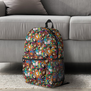 Cartoon Harry Potter-Zeichen-Toss-Muster Bedruckter Rucksack