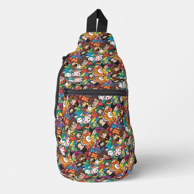 Cartoon Harry Potter-Zeichen-Toss-Muster Crossbody Bag (Vorderseite)