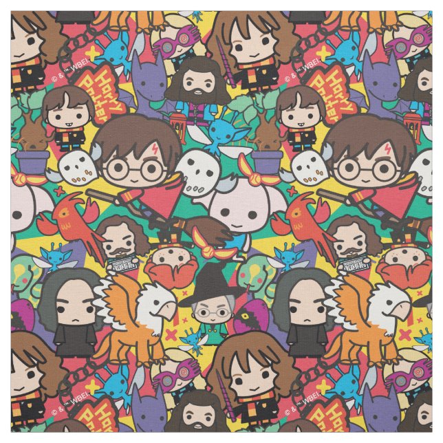 Cartoon Harry Potter-Zeichen-Toss-Muster Stoff (Muster)