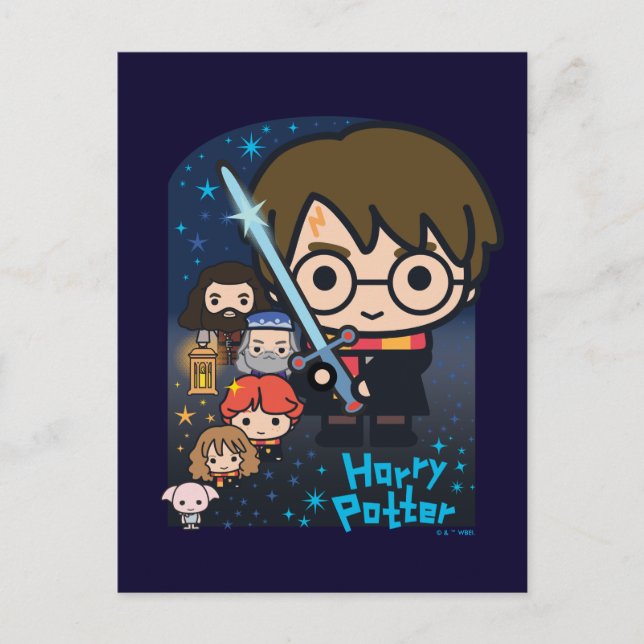 Cartoon-Harry- Potterkammer der Geheimnisse Postkarte (Vorderseite)