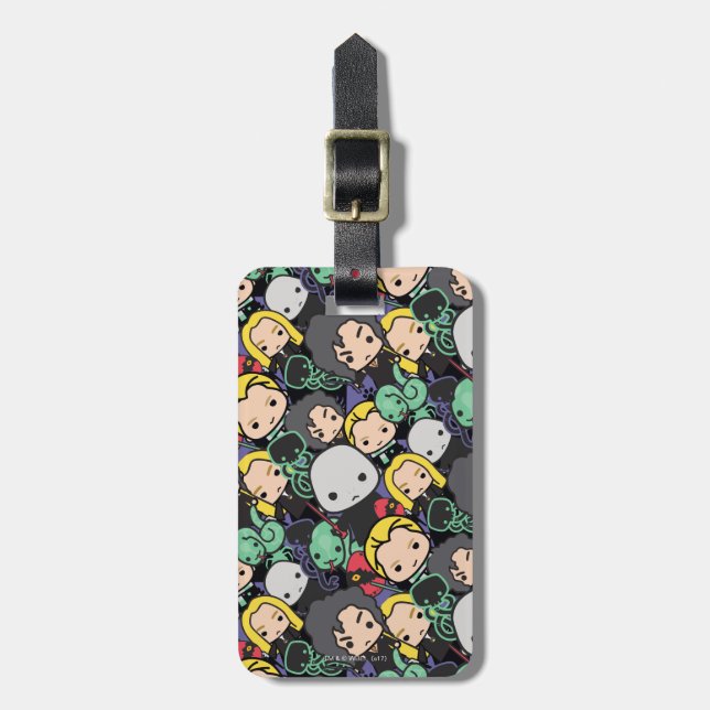 Cartoon-Harry- Pottertodesesser-Wurf-Muster Gepäckanhänger (Vorderseite vertikal)