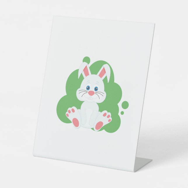Cartoon-Hasen-Glanz Sockelschild (Vorderseite)