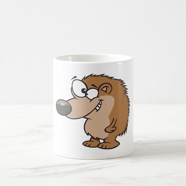 Cartoon Hedgehog Brown Animal Coffee Mug (Créateur téléchargé)