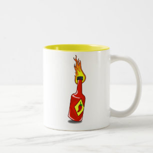Cartoon-heiße Soße-Tasse Zweifarbige Tasse