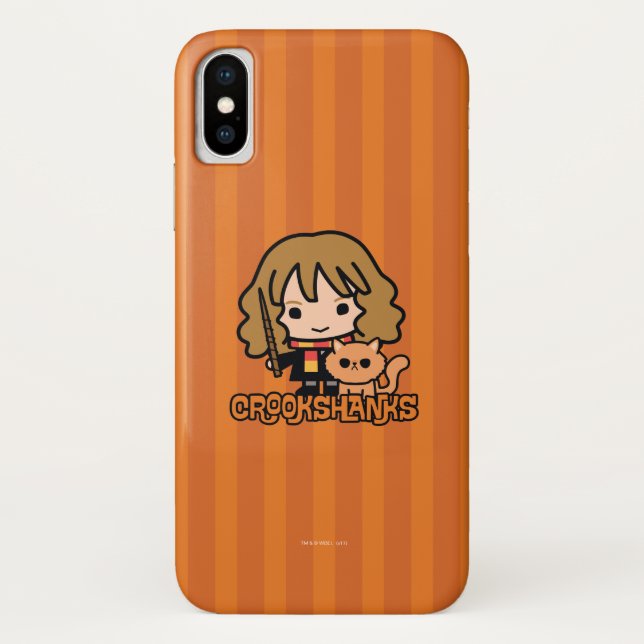 Cartoon Hermione und Crookshanks Case-Mate iPhone Hülle (Rückseite)