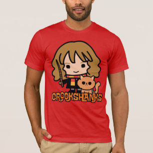 Cartoon-Hermione und Crookshanks T-Shirt