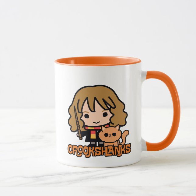 Cartoon Hermione und Crookshanks Tasse (Rechts)