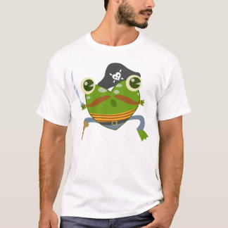 Cartoon-Herz-Frosch-Pirat T-Shirt