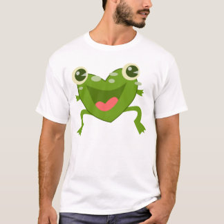 Cartoon-Herz-Frosch T-Shirt