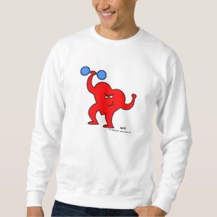 Cartoon-Herz-Herz Fitness-Übungs-Motivation Sweatshirt