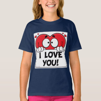 Cartoon-Herz T-Shirt