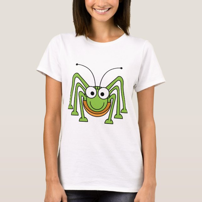 Cartoon-Heuschrecke T-Shirt (Vorderseite)