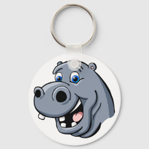 Cartoon Hippo Schlüsselanhänger
