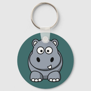 Cartoon Hippo Schlüsselanhänger
