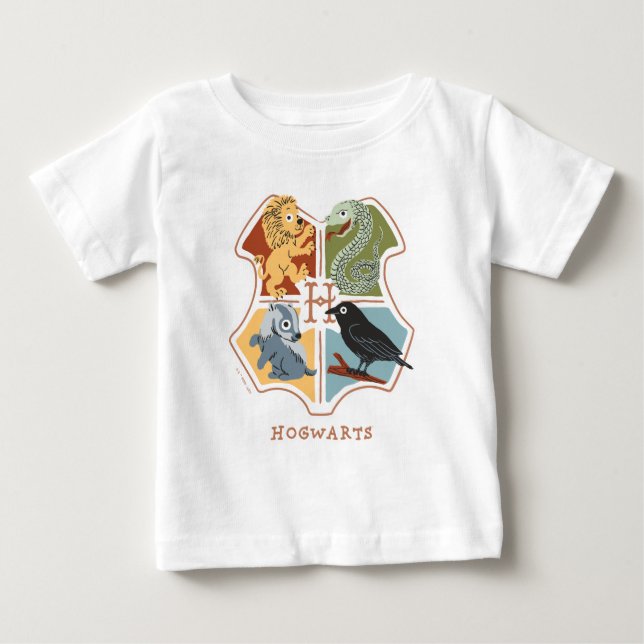 Cartoon Hogwarts Crest Baby T-shirt (Vorderseite)