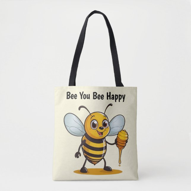 Cartoon Honey Bee Personalisiert Tasche (Vorderseite)