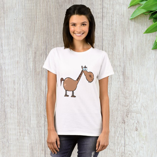 Cartoon Horse Womens T - Shirt (Von Creator hochgeladen)