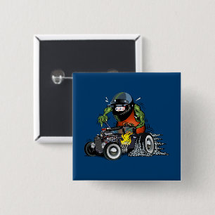 Cartoon-Hot Rod Button