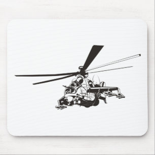 Cartoon-Hubschrauber "Hind" Mousepad