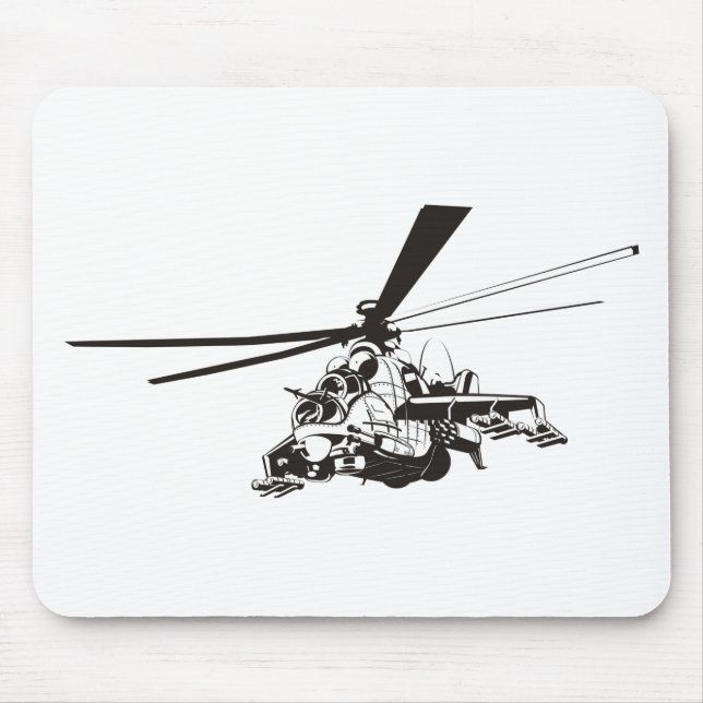 Cartoon-Hubschrauber "Hind" Mousepad (Vorne)