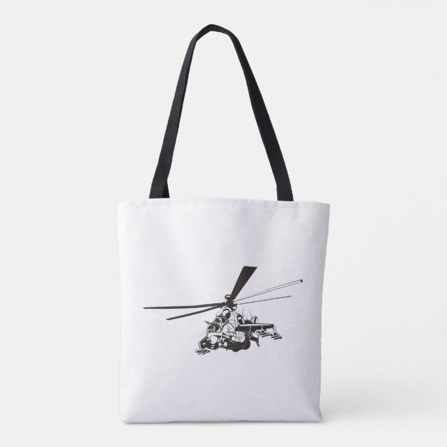 Cartoon-Hubschrauber "Hind" Tasche (Rückseite)