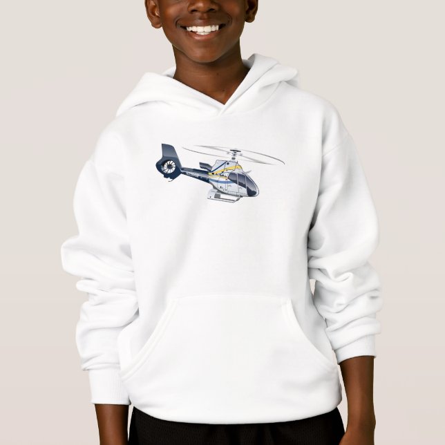 Cartoon-Hubschrauber Hoodie (Vorderseite)