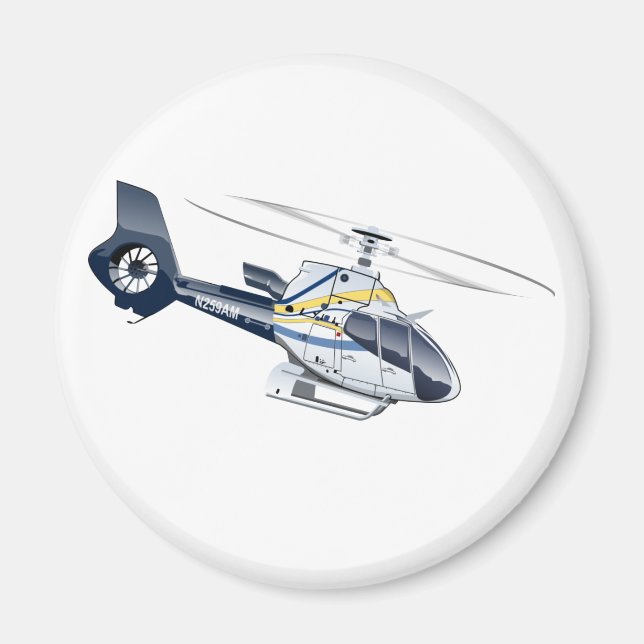 Cartoon-Hubschrauber Magnet (Vorne)