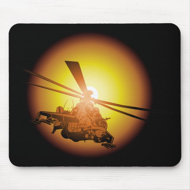 Cartoon-Hubschrauber Mousepad (Vorne)