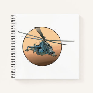 Cartoon-Hubschrauber Notizbuch