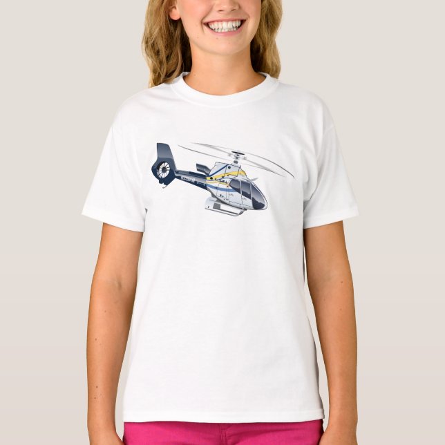 Cartoon-Hubschrauber T-Shirt (Vorderseite)