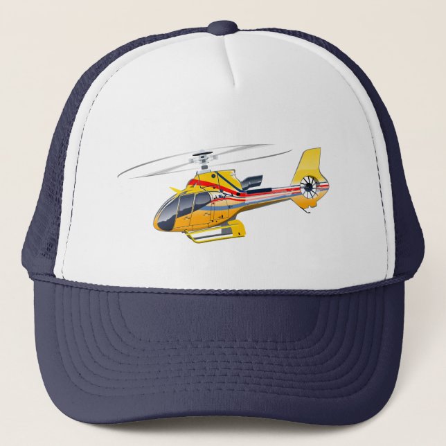 Cartoon-Hubschrauber Truckerkappe (Vorderseite)