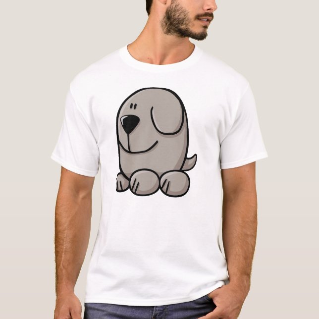 Cartoon-Hund T-Shirt (Vorderseite)