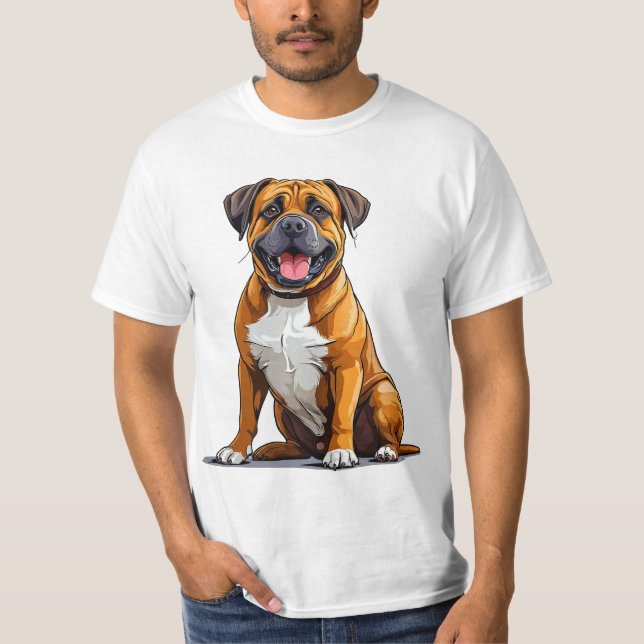 Cartoon-Hund T-Shirt (Vorderseite)