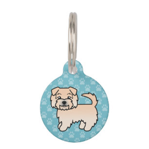 Cartoon-Hund Wheaten Norfolk Terrier Tiernamensmarke