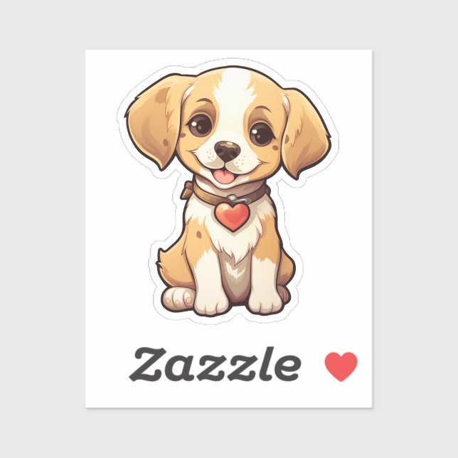 Cartoon-Hunde-Abbildung Aufkleber (Blatt)